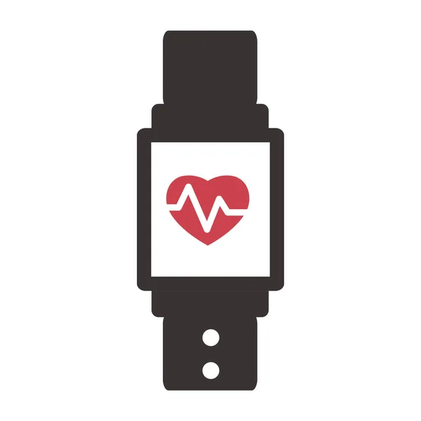 Smartwatch Vettore Illustrazione Sfondo Bianco — Vettoriale Stock