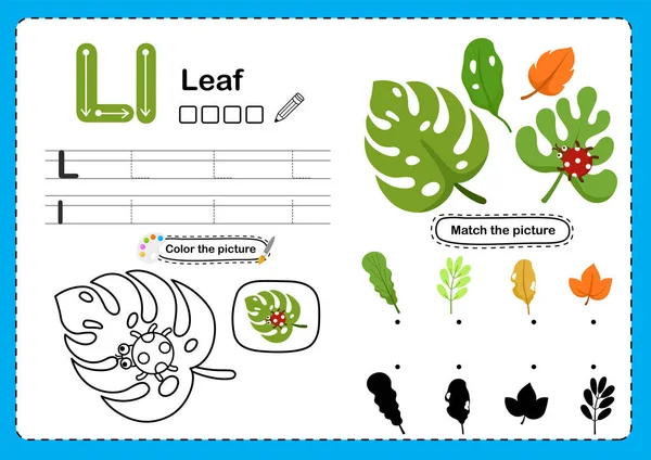 Ilustración Letra Aislada Del Alfabeto Leaf — Archivo Imágenes Vectoriales
