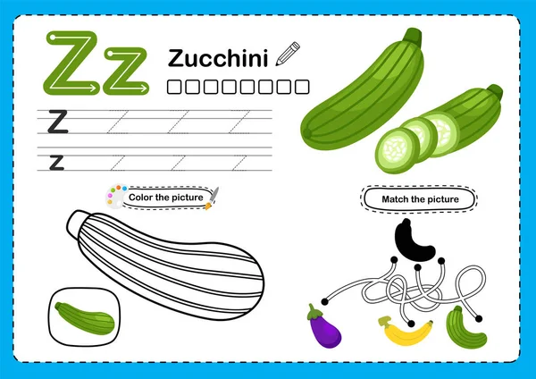 Απομονωμένο Αλφάβητο Γράμμα Zucchini — Διανυσματικό Αρχείο