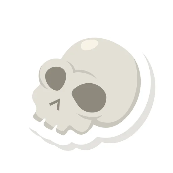 Illustration Halloween Crâne Autocollant Icône — Image vectorielle