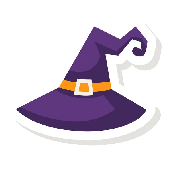 Illustration Witch Hat Sticker Icon — Stock Vector