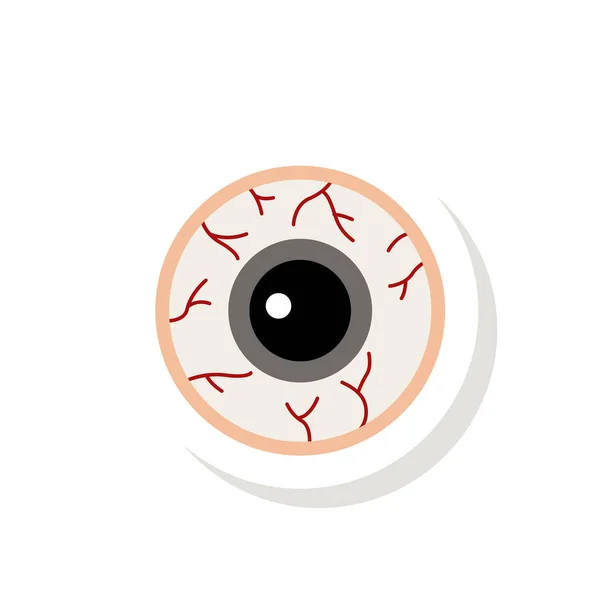 Illustration Halloween Eye Sticker Icon — Stock Vector