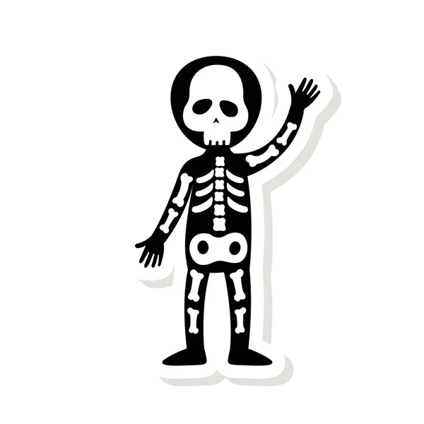 Illustration Halloween Fantôme Autocollant — Image vectorielle