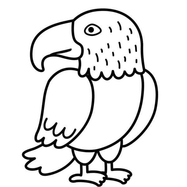 Ilustração Águia Preta Branca —  Vetores de Stock