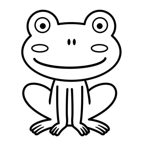 说明黑白青蛙 — 图库矢量图片