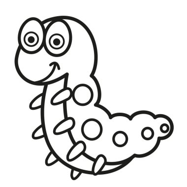 Resim siyah ve beyaz solucan.