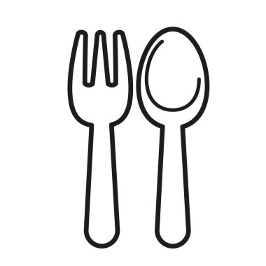 Görüntü siyah beyaz çatal ve kaşık