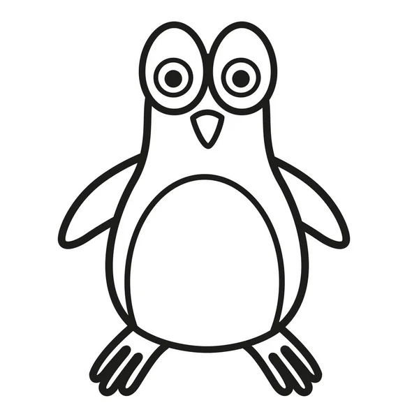 Ilustración Pingüino Blanco Negro — Archivo Imágenes Vectoriales