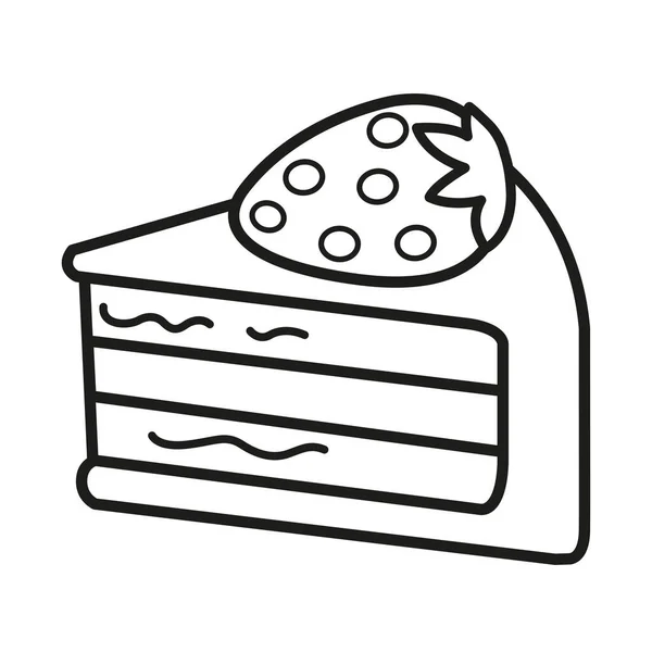 Resimler Siyah Beyaz Pasta — Stok Vektör