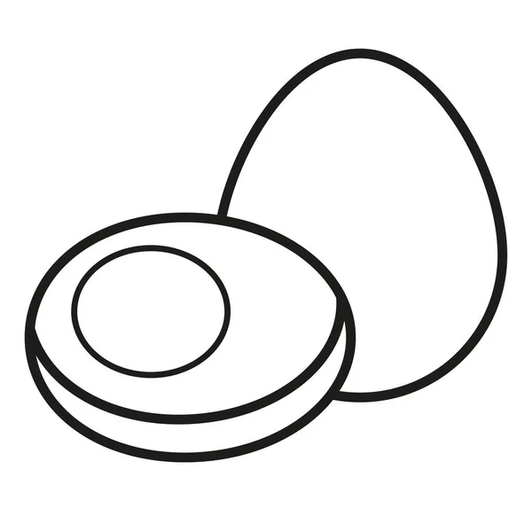 Görüntü Siyah Beyaz Yumurta — Stok Vektör