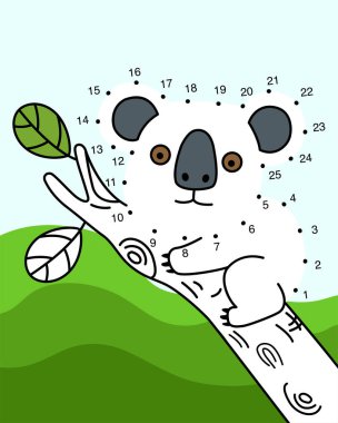 Çocuk vektör illüstrasyonu için numaralar oyun eğitimi oyunu ve boyama kitabı