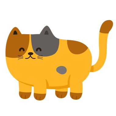 Arka plan vektöründe kedi beyazı gösterimi