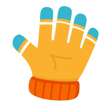 Arka plan vektöründe sıcak tekstil çift kış eldiveninin gösterimi