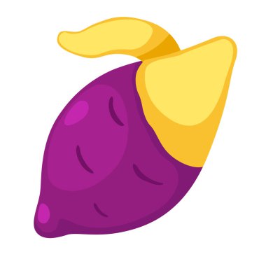 Arkaplan vektöründe tatlı patates beyazı çizimi