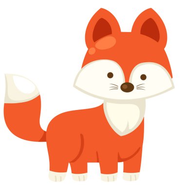 Arkaplan vektöründe tilki beyazının gösterimi