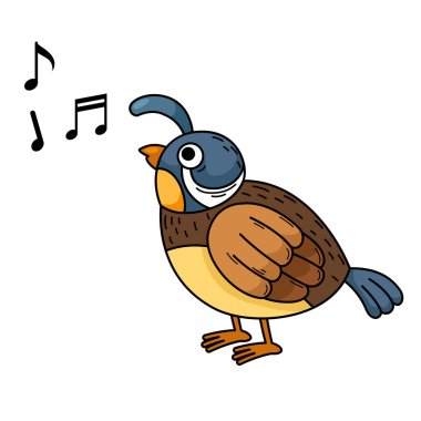 El çizimi bülbül karakter illüstrasyonu, vektör