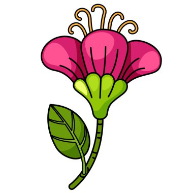 Arkaplan vektöründe beyaz çiçek çizgisi çizimi