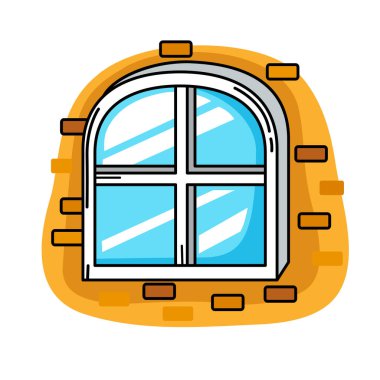 Arkaplan vektöründe pencere ana hatlarının çizimi