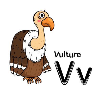 Görüntü Ayırıcı Hayvan Alfabesi V-Vulture Harfi