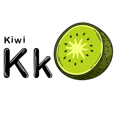 Görüntü İzole Alfabe Harfi K-Kiwi