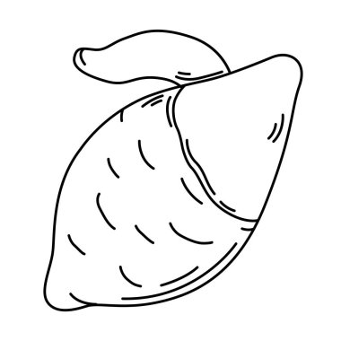 Arkaplan vektöründe yer elması çizimi beyaz