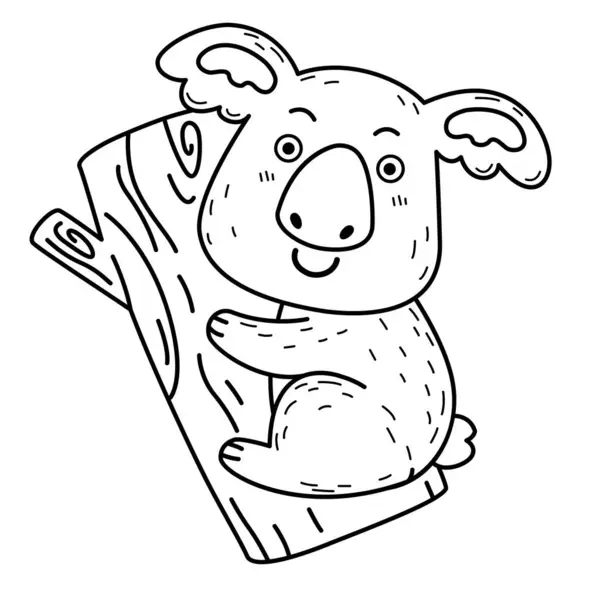Illustrazione Del Carattere Koala Disegnato Mano Vettore Illustrazioni Stock Royalty Free