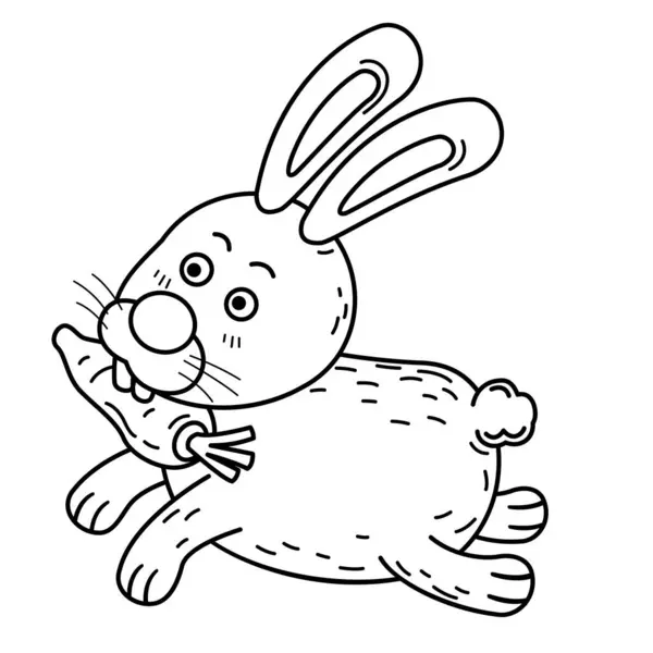 Hand Drawn Rabbit Character Illustration Vector Gráficos Vectoriales