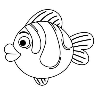 Arkaplan vektöründe balık ana hatlarının gösterilmesiName