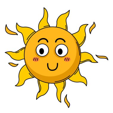 Arkaplan vektöründe beyaz güneş çizgisi çizimi