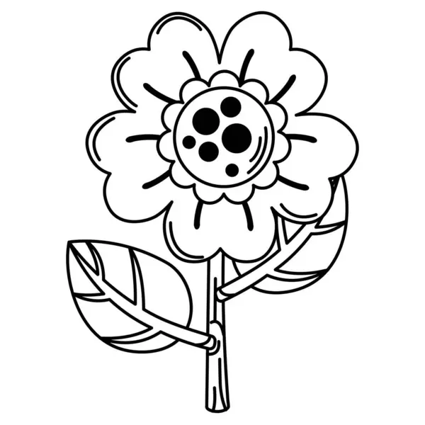 Ilustrasi Dari Gambar Bunga Garis Putih Pada Vektor Latar Belakang Stok Vektor Bebas Royalti