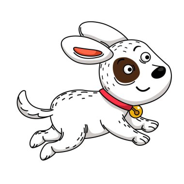 Arkaplan vektöründe köpek ana hatlarının çizimi