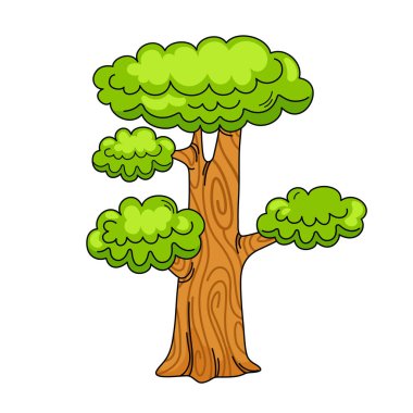 Arkaplan vektöründe ağaç dış hatlarının gösterilmesiName