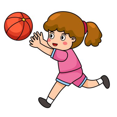 Basketbol oynayan kız çocuğu