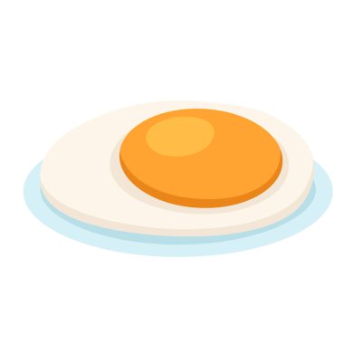 Tabaktaki Renkli Kızarmış Yumurtanın Çizimi