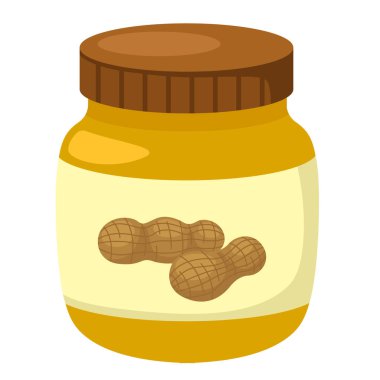 Beyaz arkaplanda Fıstık Ezmesi çizimi