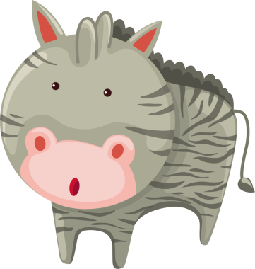 Beyaz arkaplanda izole edilmiş sevimli çizgi film karakteri çizimi