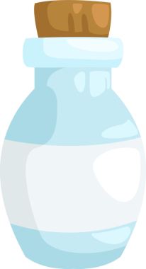 Beyaz arkaplanda izole edilmiş şişe illüstrasyonu