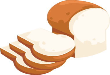 İzole edilmiş ekmeğin çizimi