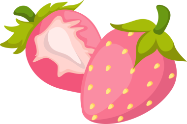 İzole edilmiş çileğin çizimi