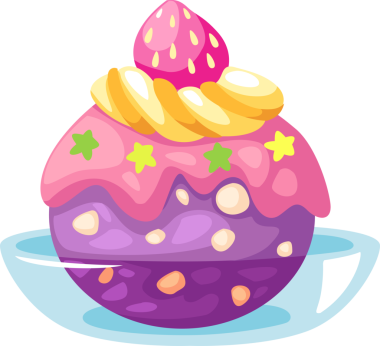 İzole edilmiş dondurmanın çizimi