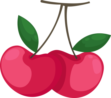 İzole edilmiş kirazın çizimi