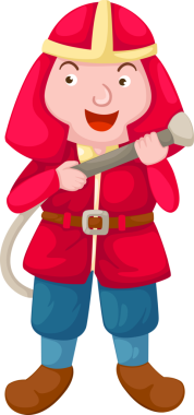 İzole edilmiş itfaiyecinin resmi