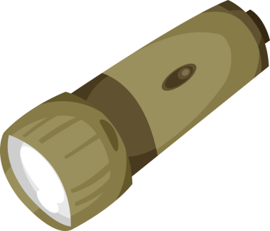 İzole edilmiş Cep taşınabilir el fenerinin çizimi