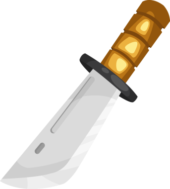 İzole edilmiş ordu çakısı çizimi