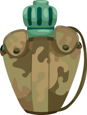 İzole edilmiş ordu su kantininin çizimi