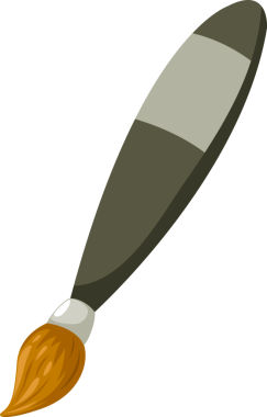 İzole edilmiş boya fırçasının çizimi