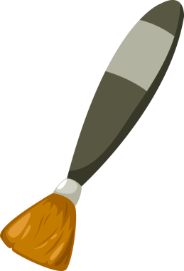 İzole edilmiş boya fırçasının çizimi