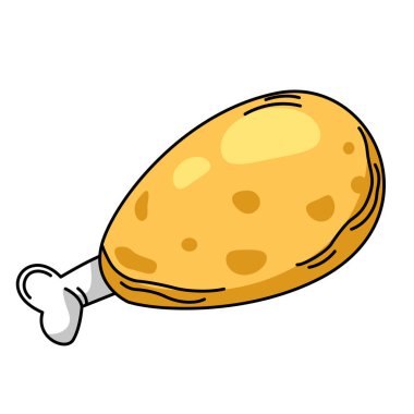 Arka plan vektöründe tavuk bacağı çizimi