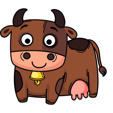 Arkaplan vektöründe beyaz inek ana hatlarının gösterilmesiName