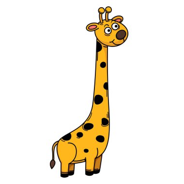 Arka plan vektöründe zürafa anahatlarının gösterilmesiName